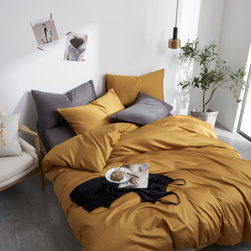 Obelya Premium Duvet Cover Set with Shams – Egyptian Cotton 600TC