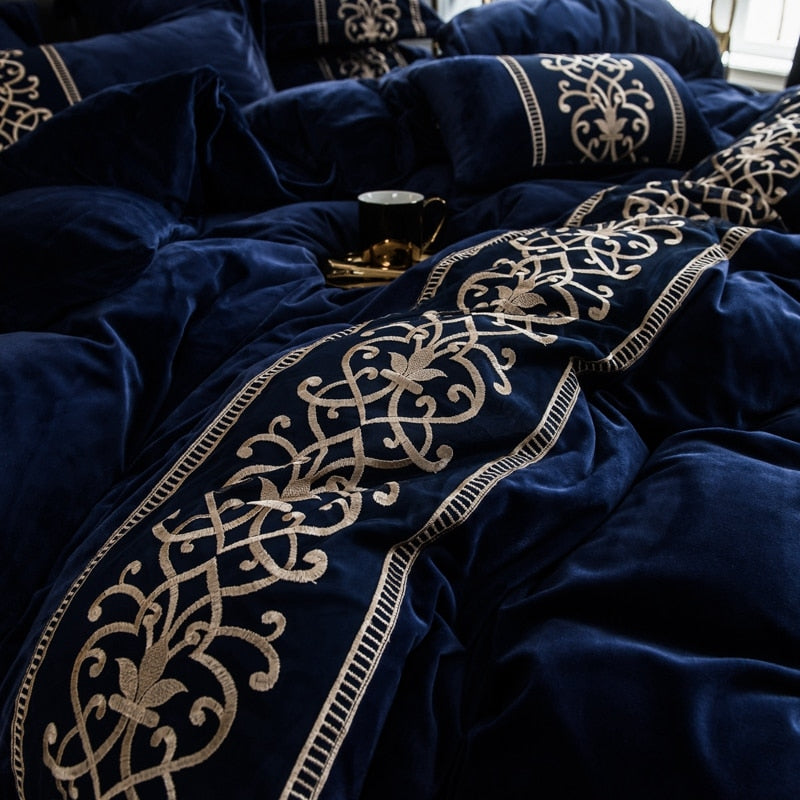 Obelya Brooklyn Duvet Cover Set with Shams – Velvet 500TC