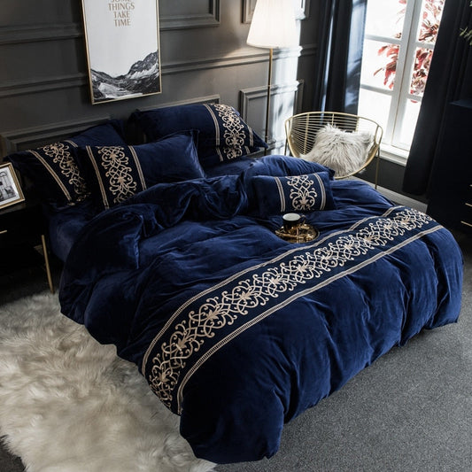 Obelya Brooklyn Duvet Cover Set with Shams – Velvet 500TC