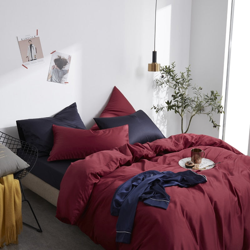 Obelya Premium Duvet Cover Set with Shams – Egyptian Cotton 600TC