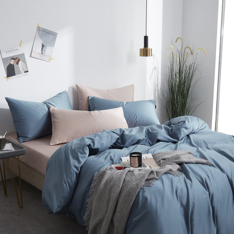 Obelya Premium Duvet Cover Set with Shams – Egyptian Cotton 600TC