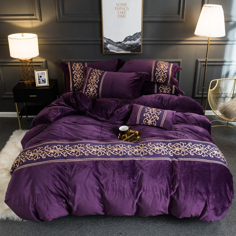 Obelya Brooklyn Duvet Cover Set with Shams – Velvet 500TC
