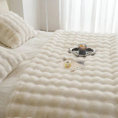 Obelya Faux Fur Rabbit Blanket Throw