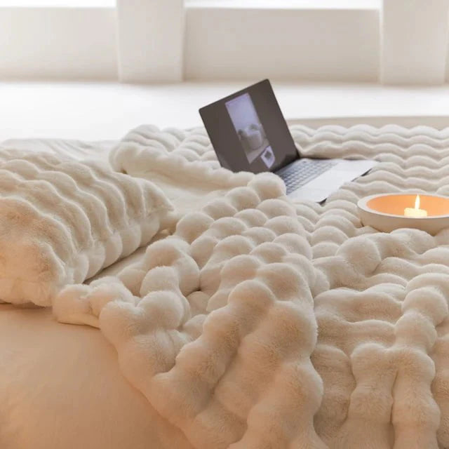 Obelya Faux Fur Rabbit Blanket Throw