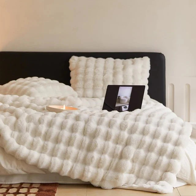 Obelya Faux Fur Rabbit Blanket Throw
