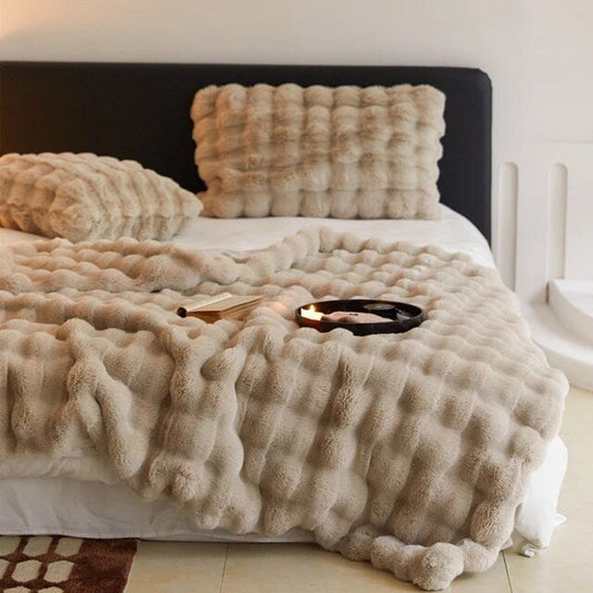 Obelya Faux Fur Rabbit Blanket Throw