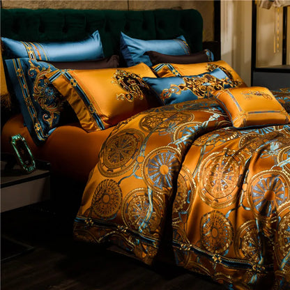 Obelya Crown Imperial Duvet Cover Set with Shams – Egyptian Cotton 800TC