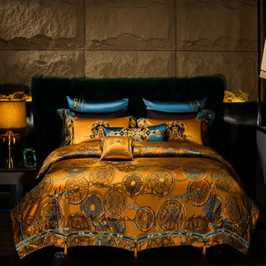 Obelya Crown Imperial Duvet Cover Set with Shams – Egyptian Cotton 800TC