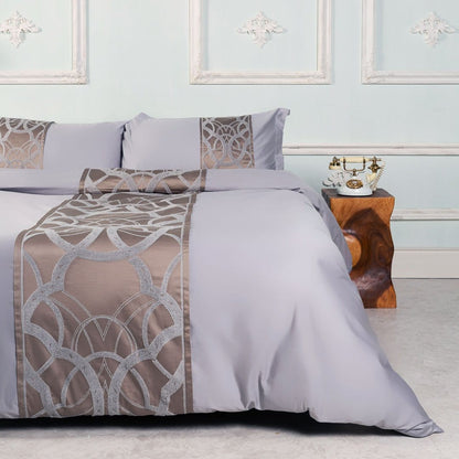 Obelya Grey Duvet Cover Set – Long-Staple Sateen Cotton