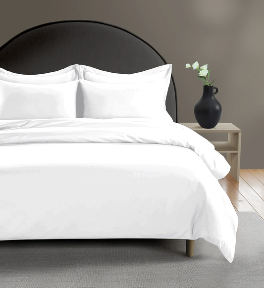 Obelya Grand Splendour Duvet Cover – Egyptian Cotton Sateen White 800TC  Description:
