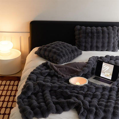 Obelya Faux Fur Rabbit Blanket Throw