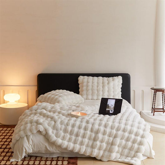Obelya Faux Fur Rabbit Blanket Throw