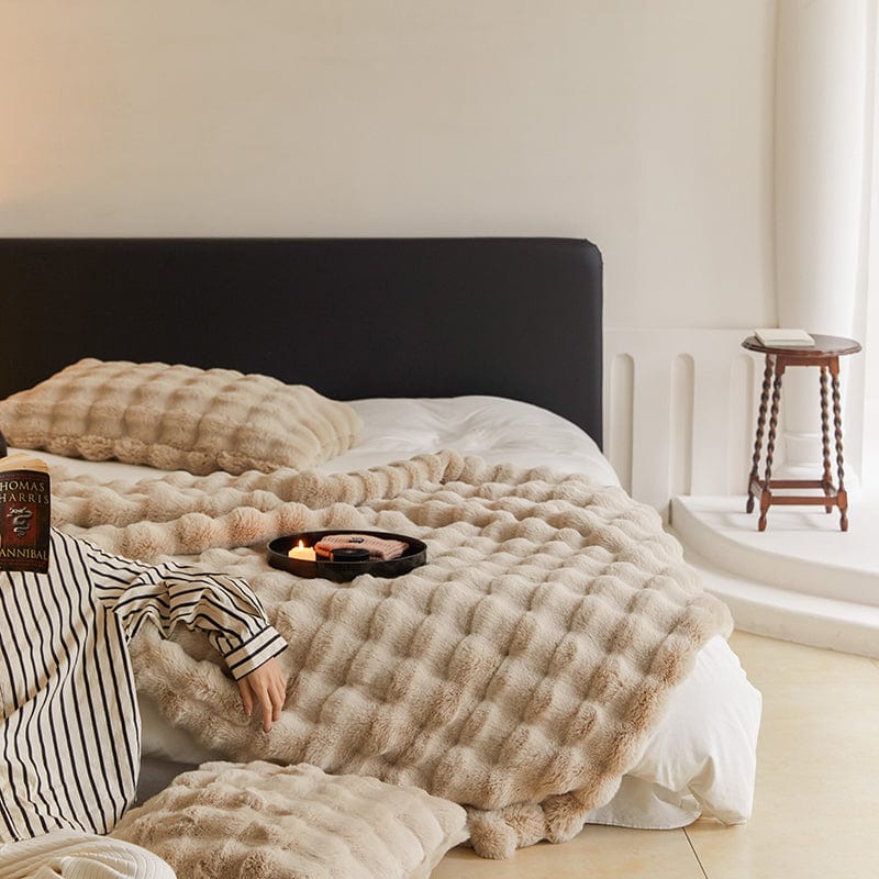 Obelya Faux Fur Rabbit Blanket Throw