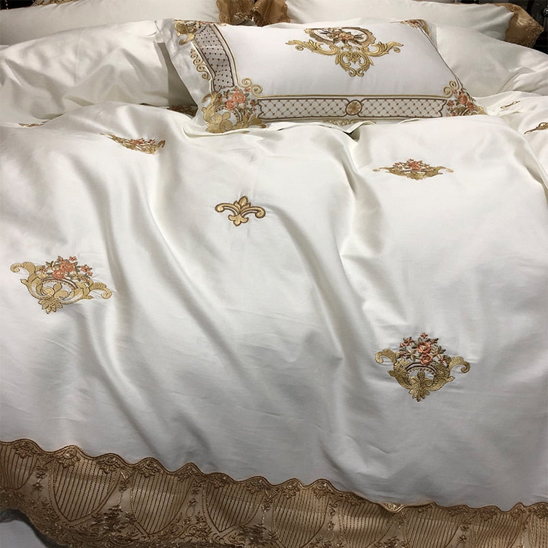 Obelya Golden Duvet Cover & Shams – Egyptian Cotton 600TC