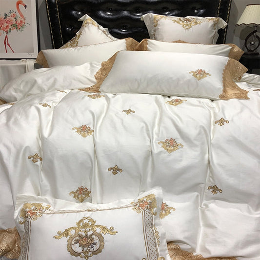 Obelya Golden Duvet Cover & Shams – Egyptian Cotton 600TC
