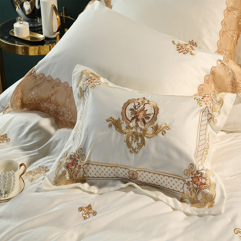 Obelya Golden Duvet Cover & Shams – Egyptian Cotton 600TC