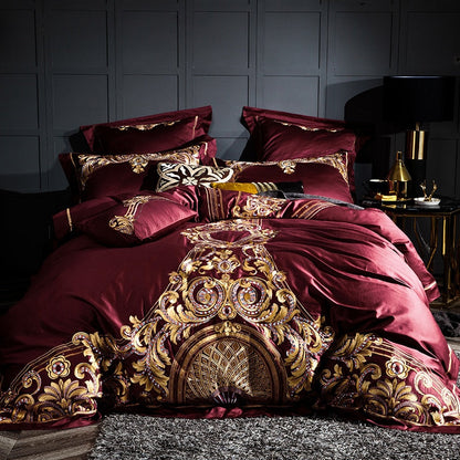Obelya Eliza Duvet Cover Set with Shams – Egyptian Cotton 1000TC