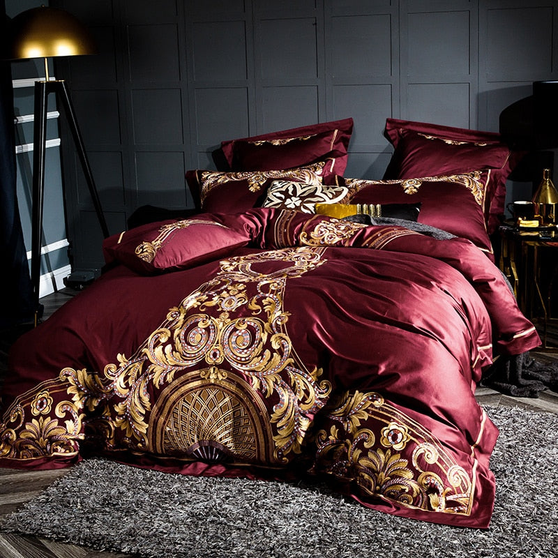 Obelya Eliza Duvet Cover Set with Shams – Egyptian Cotton 1000TC