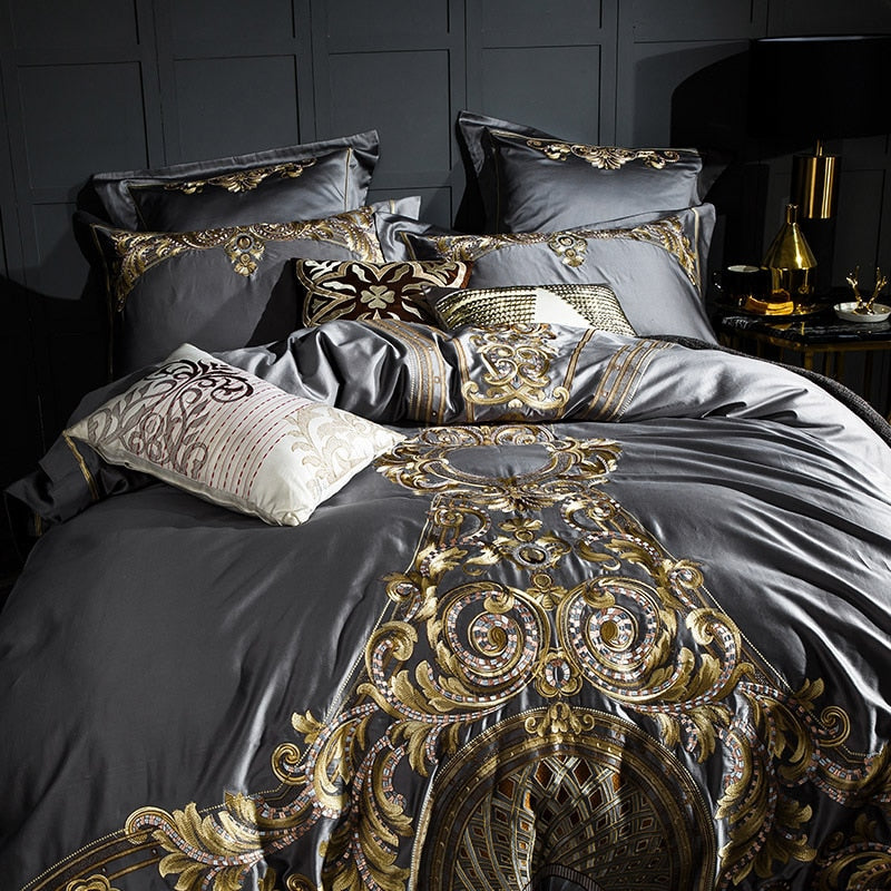 Obelya Eliza Duvet Cover Set with Shams – Egyptian Cotton 1000TC