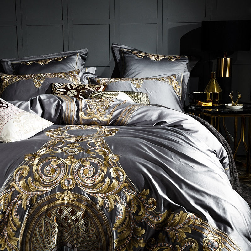 Obelya Eliza Duvet Cover Set with Shams – Egyptian Cotton 1000TC