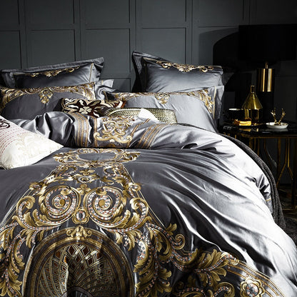 Obelya Eliza Duvet Cover Set with Shams – Egyptian Cotton 1000TC