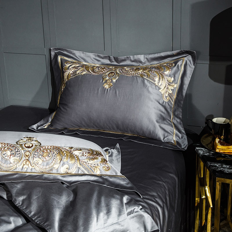 Obelya Eliza Duvet Cover Set with Shams – Egyptian Cotton 1000TC